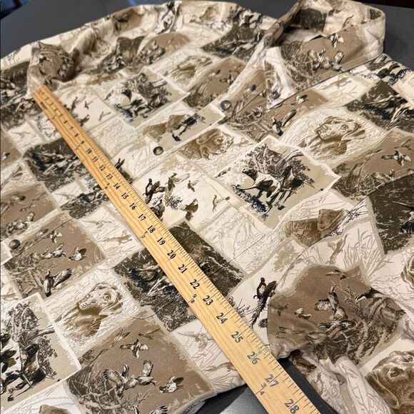 RedHead Beige and Black sz XLT 100% cotton duck hunting theme long sleeved shirt - Picture 6 of 15
